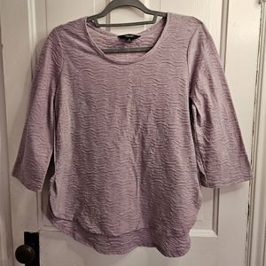 SimpleVera Vera Wang Women's Lavender Long Sleeve  Shirt size Medium